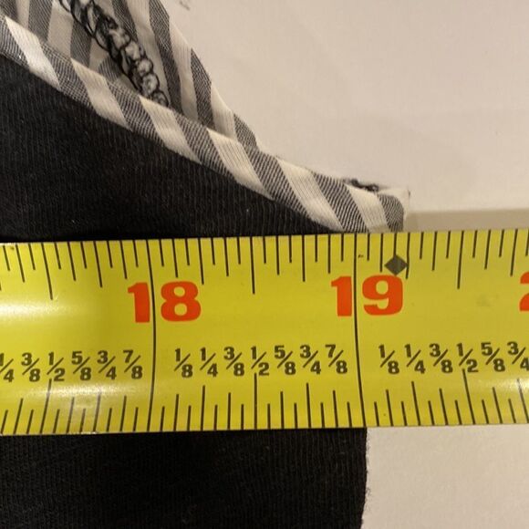 LOFT Ann Taylor 100% cotton black front striped back tank top size M - Picture 6 of 7